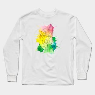 Line Art German Shepherd Long Sleeve T-Shirt